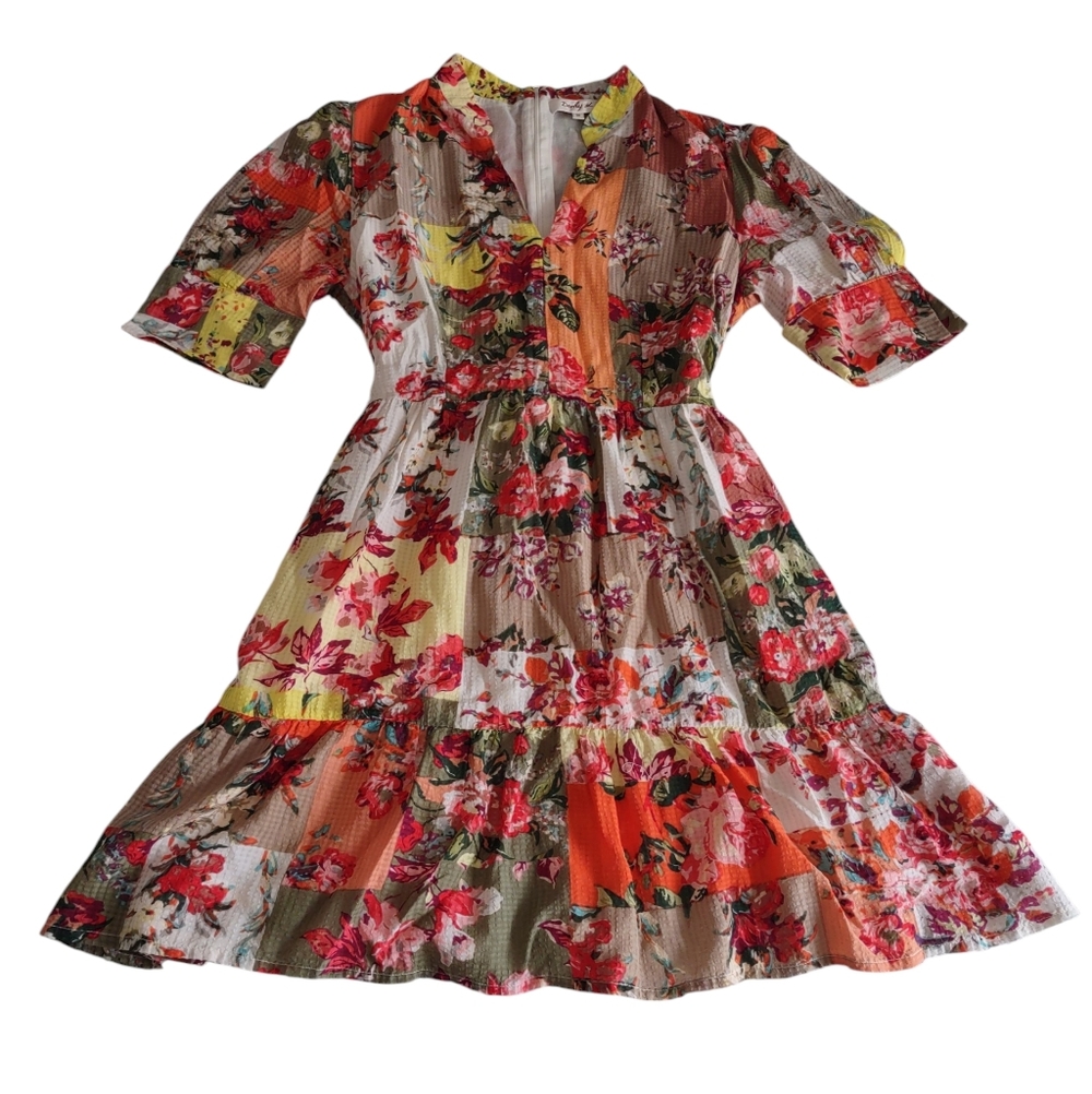 Rene Derhy Medium Patchwork Floral Dress